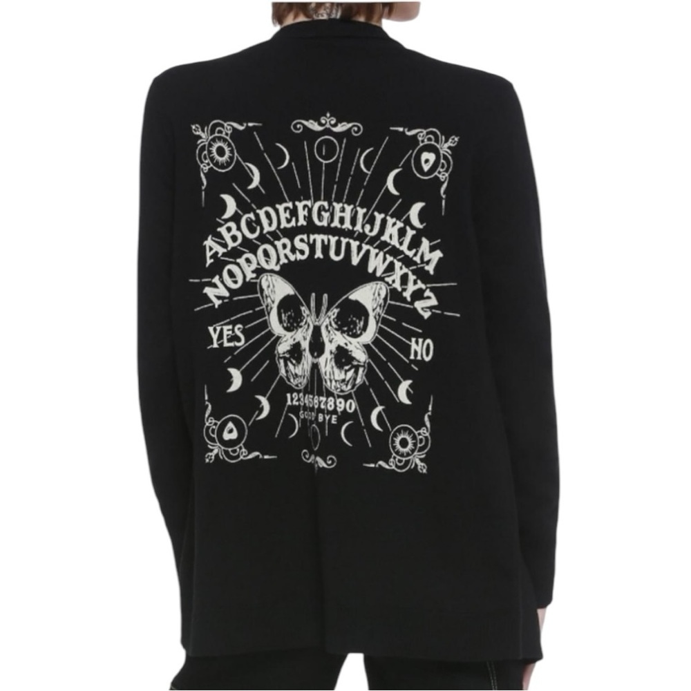 Hot Topic Spirit Board Open Cardigan Size Medium